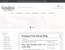 Tablet Screenshot of graileysfinewines.com